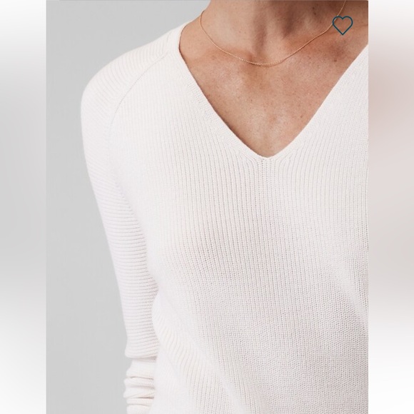 Athleta Hanover V neck sweater merino wool blend S - Picture 4 of 13